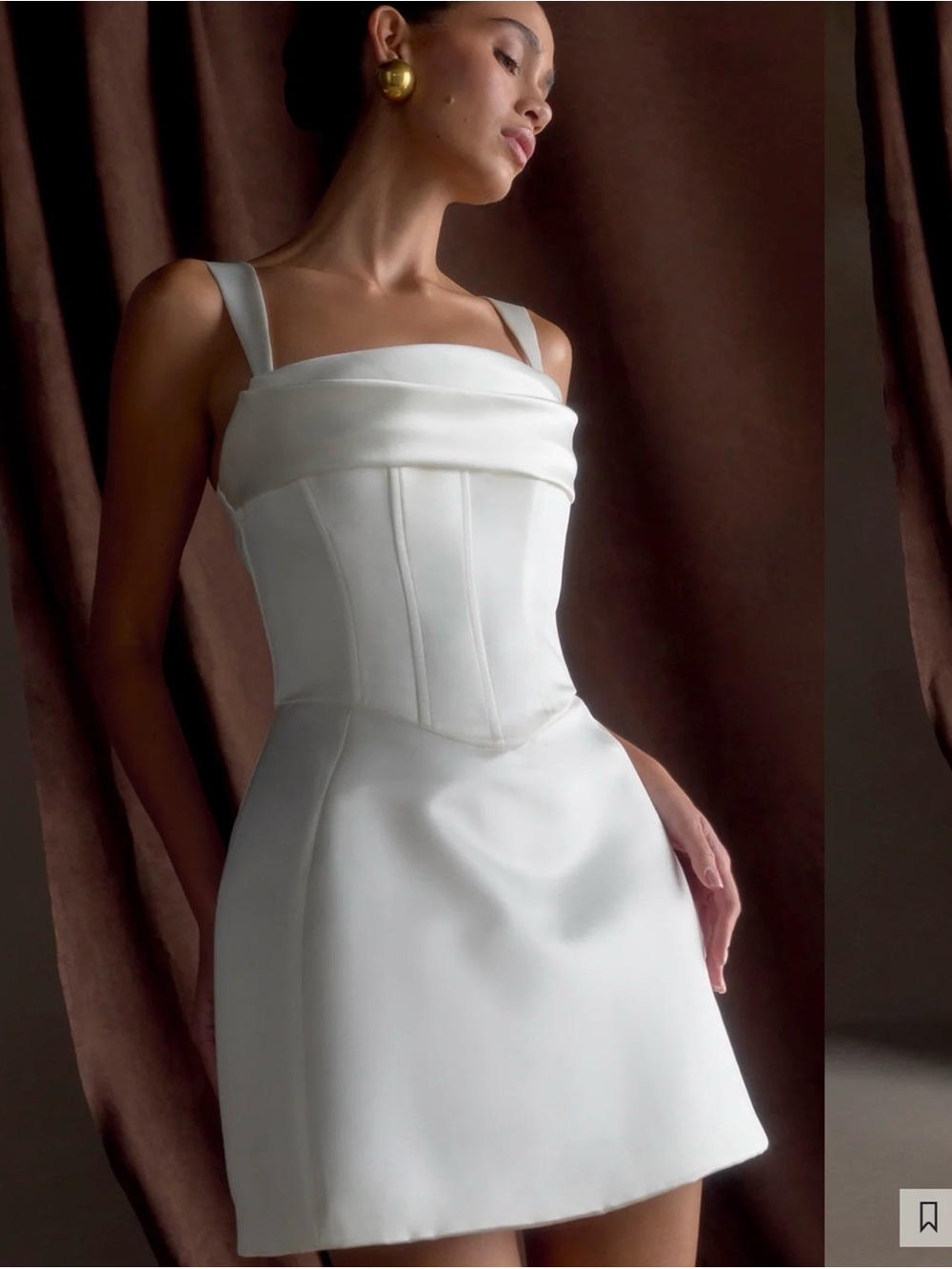Meshki Isabel - satin corset mini dress SMALL